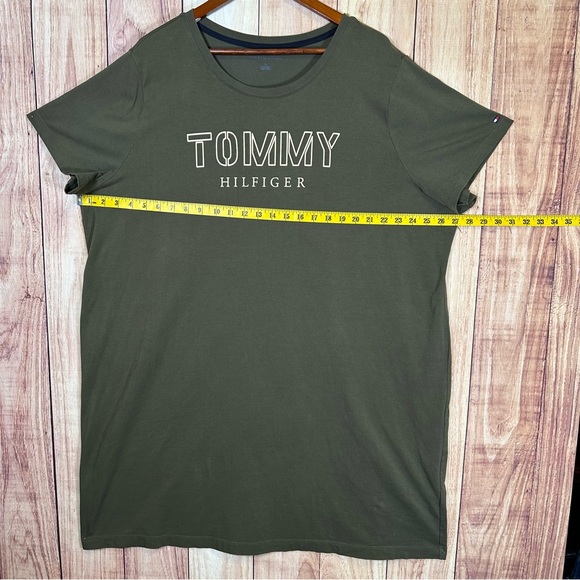 TOMMY HILFIGER Womens Plus Size T Shirt Dress Olive Green 2X #151 - Picture 10 of 16